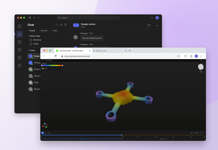 Browser view of a finished filling result